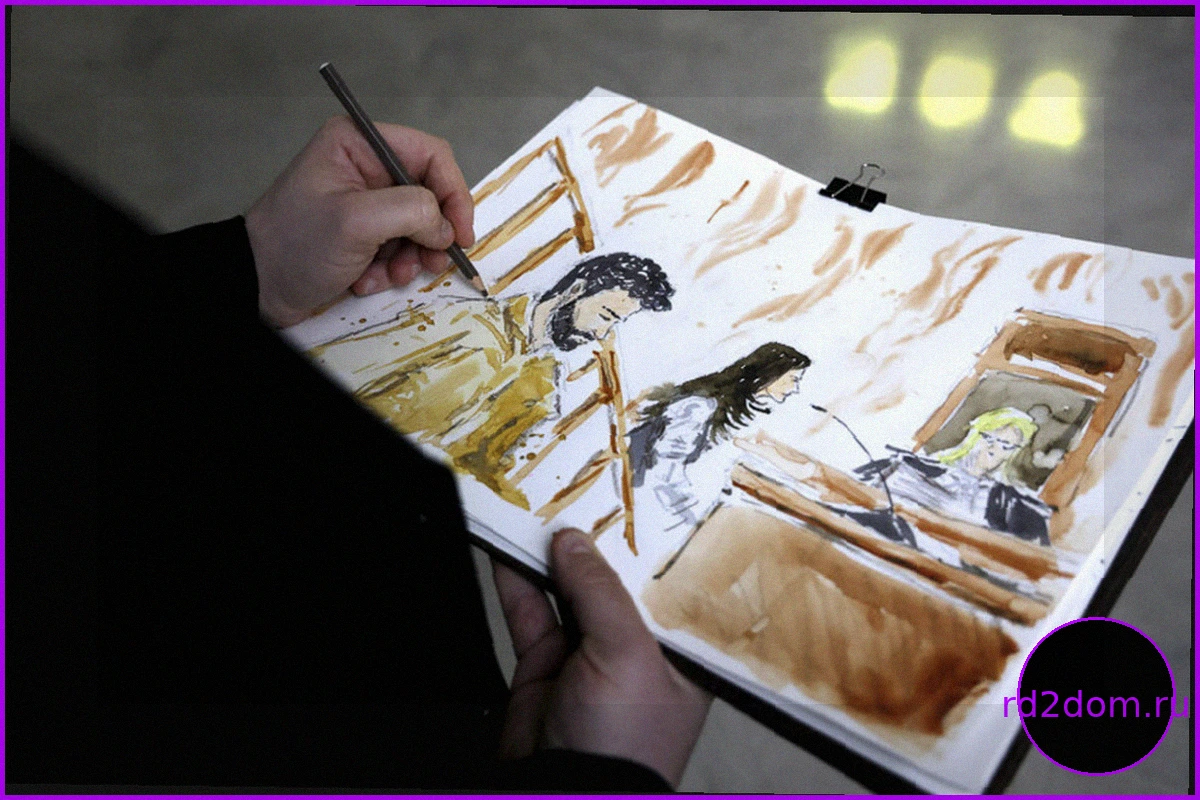 Судебное зарисовывание в Италии: «courtroom sketching» приходит в залы правосудия